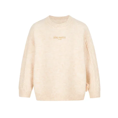 13DE MARZO Kids BabyBear Weave Sweater Beige - Image 4