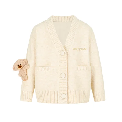 13DE MRAZO BabyBear Knit Cardigan Beige - Image 4