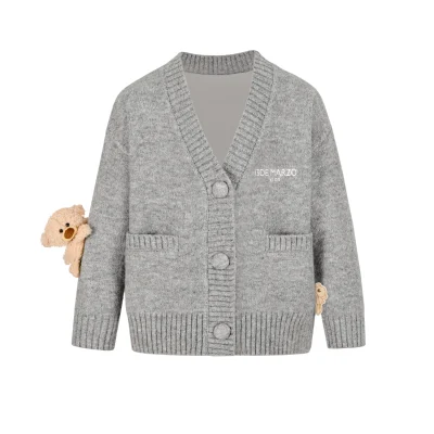 13DE MRAZO BabyBear Knit Cardigan Grey - Image 4