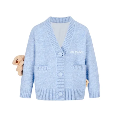 13DE MRAZO BabyBear Knit Cardigan Blue - Image 4