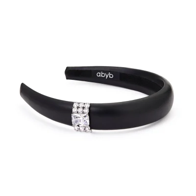 abyb Charming - Lily Heiress Headband Leather Black