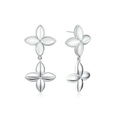 abyb Charming - Clover Butterfly Earring White AB202310EA005