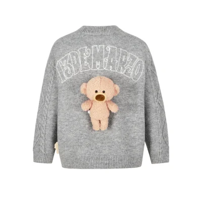 13DE MARZO Kids BabyBear Weave Sweater Grey