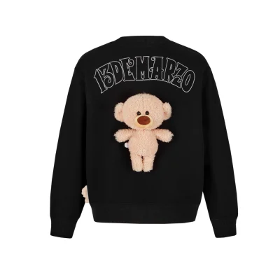 13DE MARZO Kids BabyBear Crewneck Sweater Black - Image 3