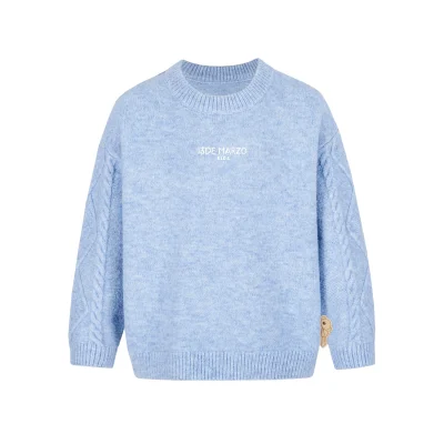 13DE MARZO Kids BabyBear Weave Sweater Blue - Image 5