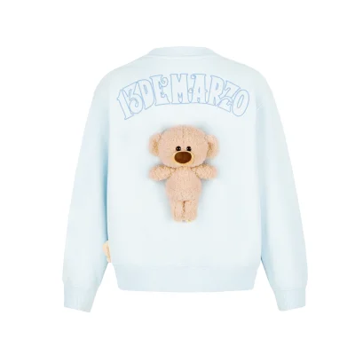 13DE MARZO Kids BabyBear Crewneck Sweater Blue - Image 3