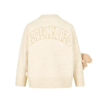 13DE MRAZO BabyBear Knit Cardigan Beige - Image 5