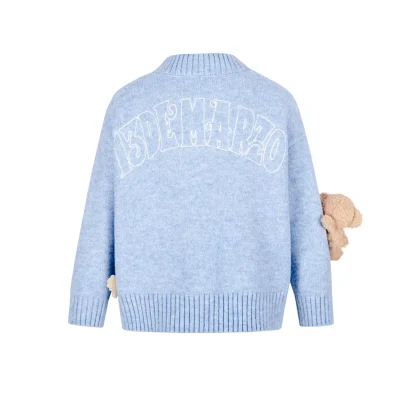 13DE MRAZO BabyBear Knit Cardigan Blue - Image 5