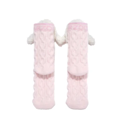 13DE MARZO Doozoo Holding Hands Socks Pink - Image 5
