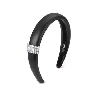 abyb Charming - Lily Heiress Headband Leather Black