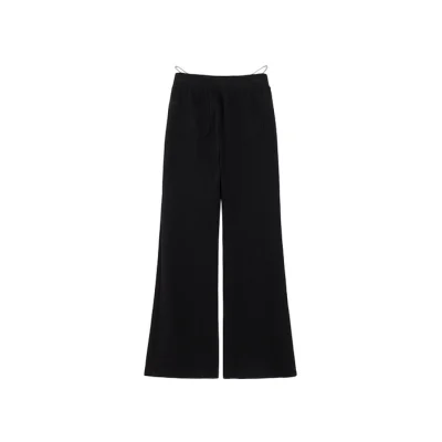 REVAN Chic Flared Pants with Metal Chain Black - Image 8