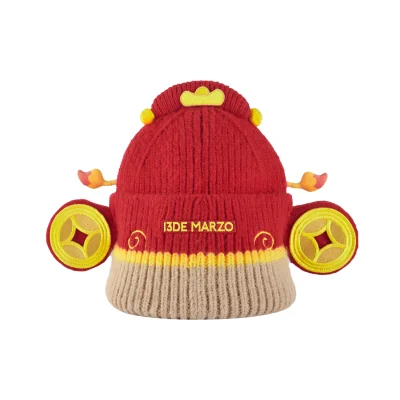 13DE MARZO Bear Wealth Beanie Red