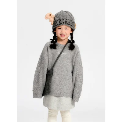 13DE MARZO Kids BabyBear Weave Sweater Grey