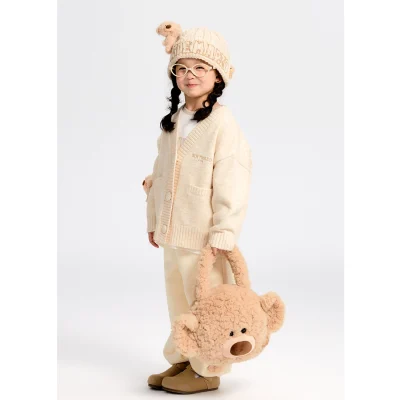 13DE MRAZO BabyBear Knit Cardigan Beige