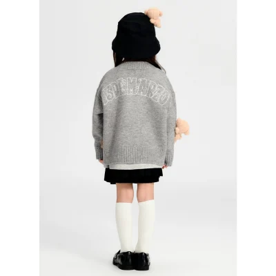 13DE MRAZO BabyBear Knit Cardigan Grey - Image 3