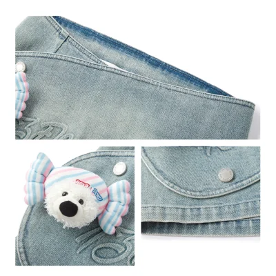 13DE MARZO Fujiya Sweets Bear Denim Dress Blue - Image 8