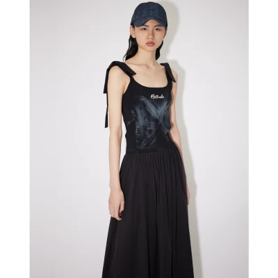 REVAN Ethereal Velvet Gem Knit Dress Black