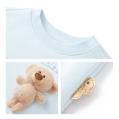 13DE MARZO Kids BabyBear Crewneck Sweater Blue - Image 5