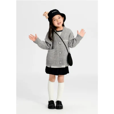 13DE MRAZO BabyBear Knit Cardigan Grey