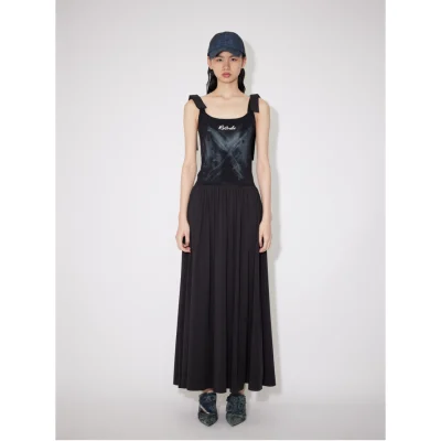 REVAN Ethereal Velvet Gem Knit Dress Black - Image 3