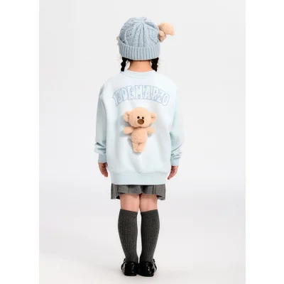 13DE MARZO Kids BabyBear Crewneck Sweater Blue