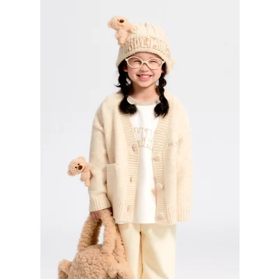 13DE MRAZO BabyBear Knit Cardigan Beige