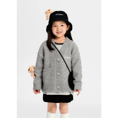 13DE MRAZO BabyBear Knit Cardigan Grey