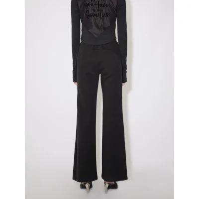 REVAN Chic Flared Pants with Metal Chain Black - Image 6