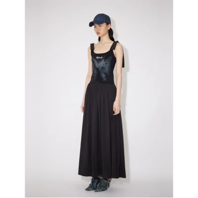 REVAN Ethereal Velvet Gem Knit Dress Black - Image 4