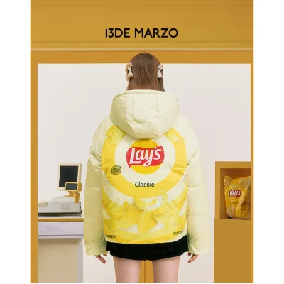 13DE MARZO Lay's Flavor Down Jacket Yellow - Image 3