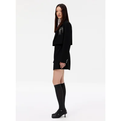 REVAN Chic Ensemble Blazer Dress Set Black - Image 6