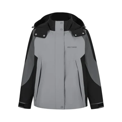 13DE MARZO Bear Logo Windbreaker Dark Grey - Image 6