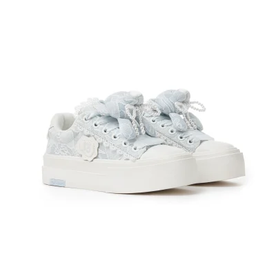 13DE MARZO Bear Lacy Badge Sneaker Blue