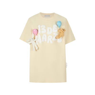 13DE MARZO Float Cloud Balloon T-shirt Yellow