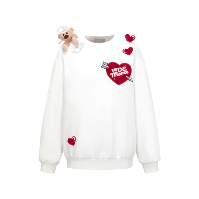 13DE MARZO Doozoo Cupid Heart Sweater White