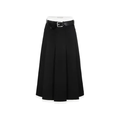 13DE MARZO Base Pleated Dress Black