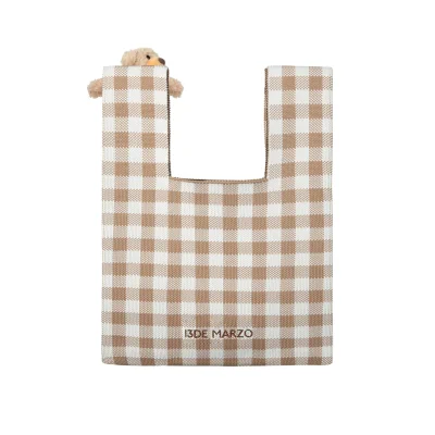 13DE MARZO Bear Picnic Bag Khaki - Image 3