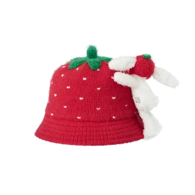 13DE MARZO Bear Mini Fruit Hat Red - Image 5