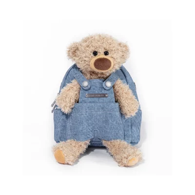 13DE MARZO Bear Denim Backpack Blue