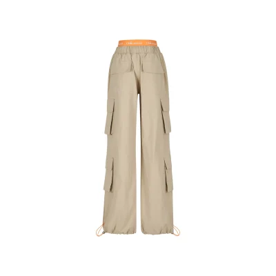 13DE MARZO Double Layered Cargo Pants Khaki - Image 5