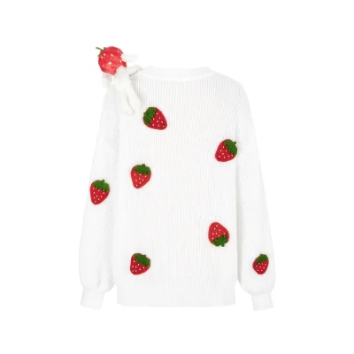 13DE MARZO Bear Mini Fruit Sweater White - Image 2