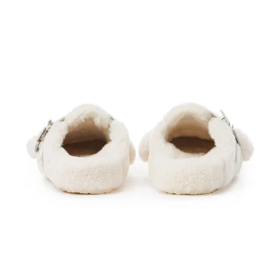 13DE MARZO Bear Head Fleece Birkenstock White - Image 6