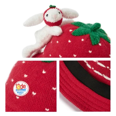 13DE MARZO Bear Mini Fruit Hat Red - Image 7