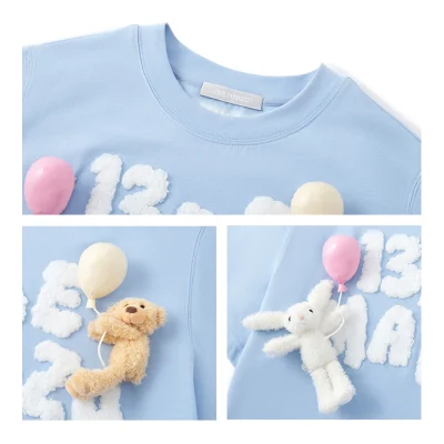 13DE MARZO Float Cloud Balloon T-shirt Blue - Image 6