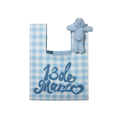 13DE MARZO Bear Picnic Bag Blue