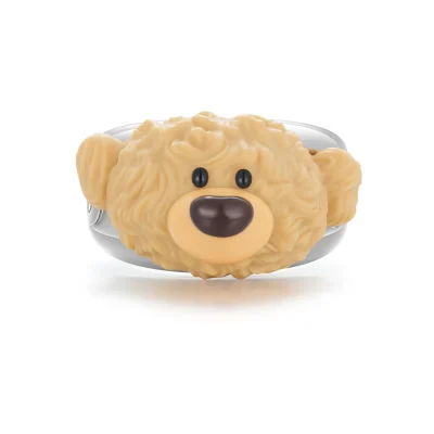 13DE MARZO Bear Logo Ring Silver - Image 4