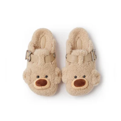 13DE MARZO Bear Head Fleece Birkenstock Khaki - Image 5