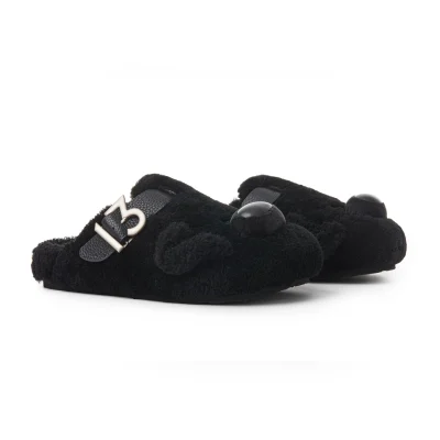 13DE MARZO Bear Head Fleece Birkenstock Black