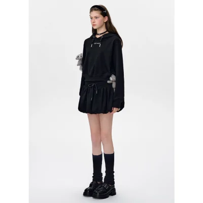 13DE MARZO Doozoo Bud Skirt Black