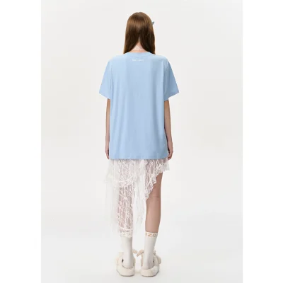 13DE MARZO Float Cloud Balloon T-shirt Blue - Image 4